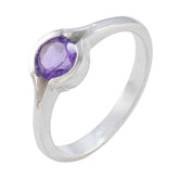 Sofia Purple Solitaire Ring India in Sterling Silver